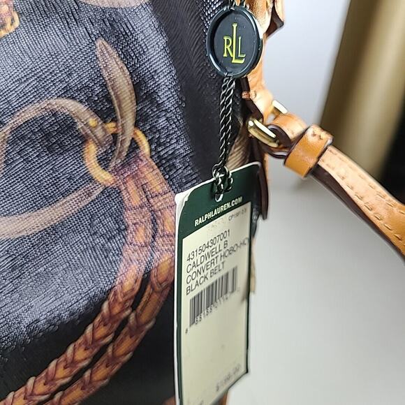 LAUREN by RALPH LAUREN Caldwell Beltin Equestrian Design Convertible Hobo NEW - Picture 12 of 13
